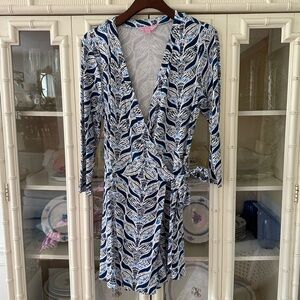 Lilly Pulitzer Karlie Faux Wrap Romper Mermaid Tail Size Medium
